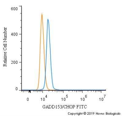 Flow Cytometry: GADD153/CHOP Antibody - BSA Free [NBP2-13172]