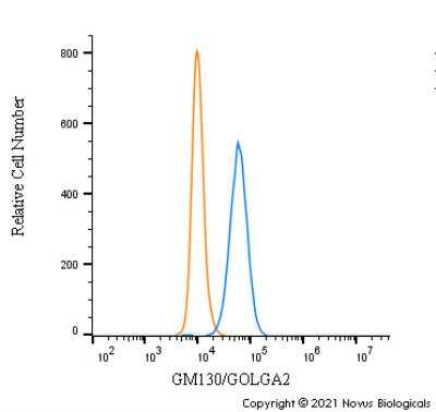 Flow Cytometry: GM130/GOLGA2 Antibody - BSA Free [NBP2-53420]