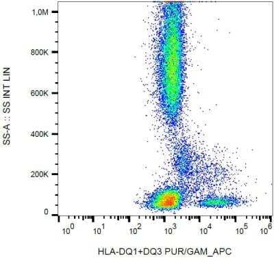 Flow Cytometry: HLA DQ1/DQ3 Antibody (HL-37) - BSA Free [NB500-405]