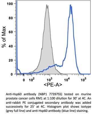 Flow Cytometry: HSP60 Antibody - BSA Free [NBP1-77397]