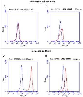 Flow Cytometry: HSP70/HSPA1A Antibody (1H11) [NBP2-59339]