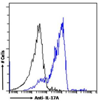 Flow Cytometry: IL-17/IL-17A Antibody (MM17F3) - Chimeric - Azide and BSA Free [NBP3-12035]