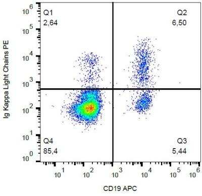 Flow Cytometry: Kappa Light Chain Antibody (A8B5) - BSA Free [NBP1-45067]