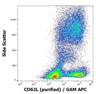 Flow Cytometry: L-Selectin/CD62L Antibody (DREG56) - BSA Free [NBP1-42795]