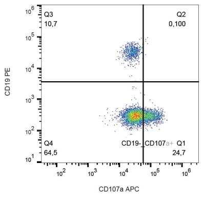 Flow Cytometry: LAMP-1/CD107a Antibody (H4A3) - Azide and BSA Free [NBP2-25183]