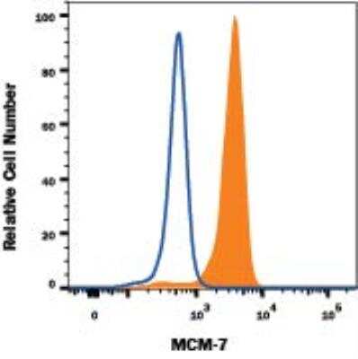 Flow Cytometry: MCM7 Antibody (2068C) - Azide and BSA Free [MAB92171]