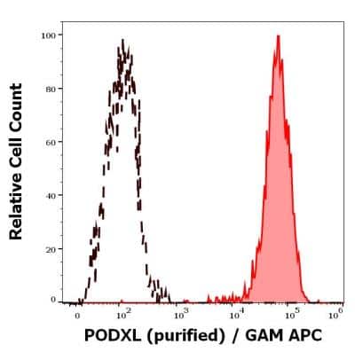 Flow Cytometry: Podocalyxin Like Antibody (PcMab-47) - BSA Free [NBP3-14620]