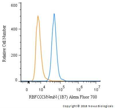 Flow Cytometry of U87-MG Cells Stained with Alexa Fluor 700 Conjugated RBFOX3/NeuN Antibody