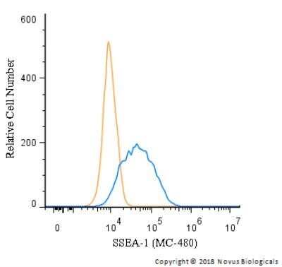 Flow Cytometry: SSEA-1 Antibody (MC-480) - Azide and BSA Free [NBP2-80961]