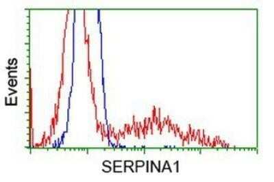 Flow Cytometry: Serpin A1/alpha 1-Antitrypsin Antibody (OTI9A1) - Azide and BSA Free [NBP2-74095]