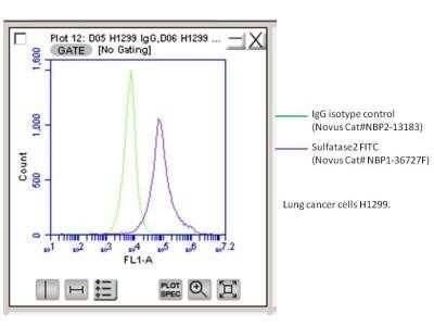 Flow Cytometry: Sulfatase-2/SULF2 Antibody (2B4) - Azide and BSA Free [NBP2-80967]