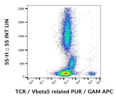Flow Cytometry: TCR V beta 5 Antibody (MEM-262) - BSA Free [NB500-520]