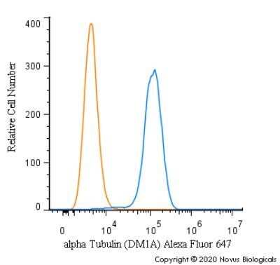 Flow Cytometry: alpha Tubulin Antibody (DM1A) - Azide and BSA Free [NBP2-80570]