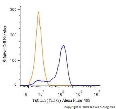 Flow Cytometry: alpha Tubulin Antibody (YL1/2) - BSA Free [NB600-506]