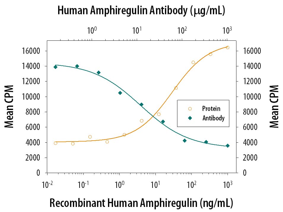 Cell Proliferation Induced by Amphiregulin and Neutralization by Human Amphiregulin Antibody.