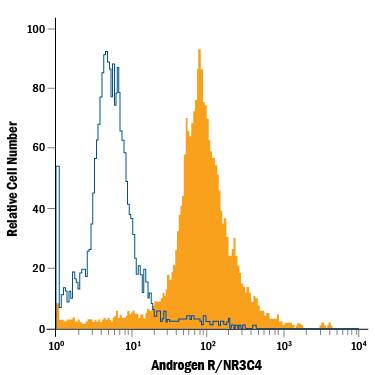 Detection of Androgen R/NR3C4 antibody in LNCaP Human Cell Line antibody by Flow Cytometry.