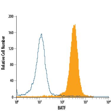 Detection of BATF antibody in Raji Human Cell Line antibody by Flow Cytometry.