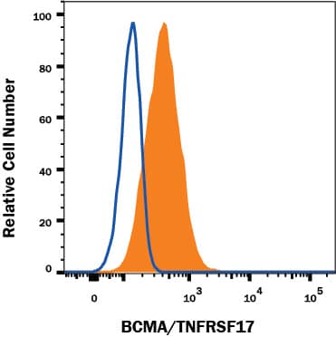 Detection of BCMA/TNFRSF17 antibody in RPMI8226 Human Cell Line antibody by Flow Cytometry.