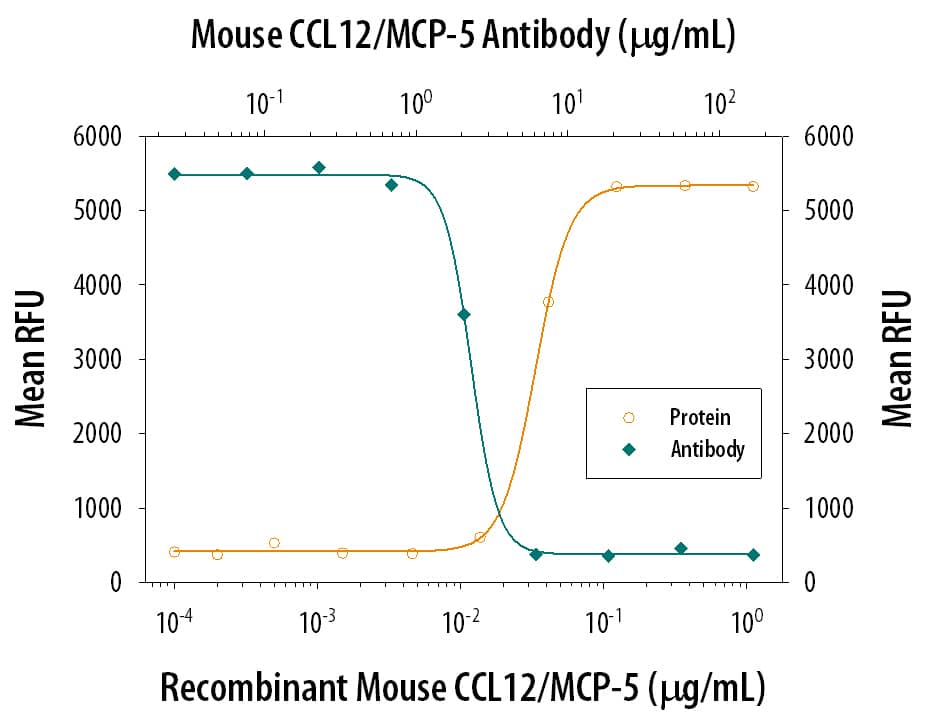 Chemotaxis Induced by CCL12/MCP-5 and Neutralization by Mouse CCL12/MCP-5 Antibody.