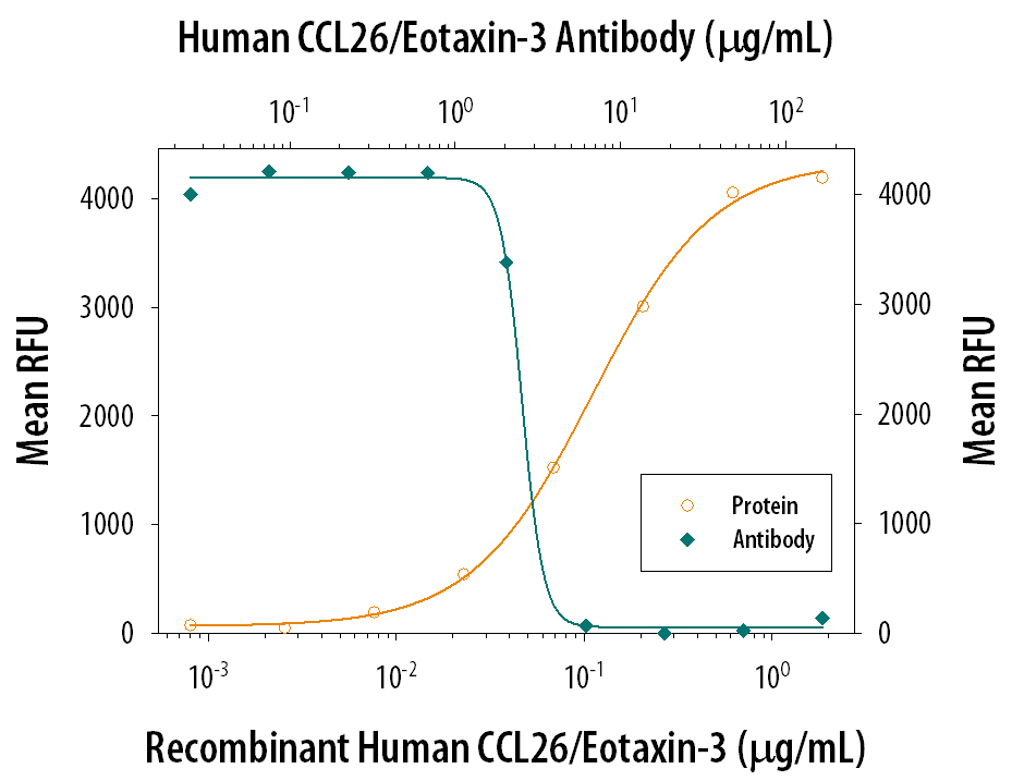 Chemotaxis Induced by CCL26/Eotaxin-3 and Neutralization by Human CCL26/Eotaxin-3 Antibody.