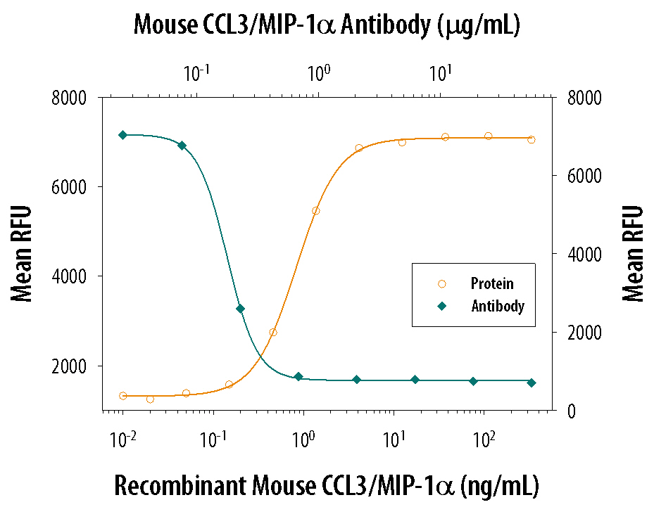 Chemotaxis Induced by CCL3/MIP‑1 alpha and Neutralization by Mouse CCL3/MIP‑1 alpha Antibody.