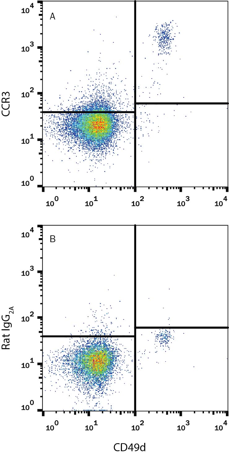 Detection of CCR3 antibody in Human Blood Granulocytes antibody by Flow Cytometry.