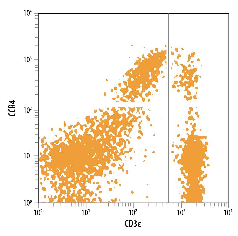 Detection of CCR4 antibody in Rat Splenocytes antibody by Flow Cytometry.