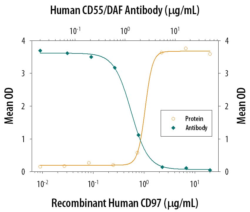 Cell Adhesion Mediated by CD55 and Neutralization by Human CD55/DAF Antibody.