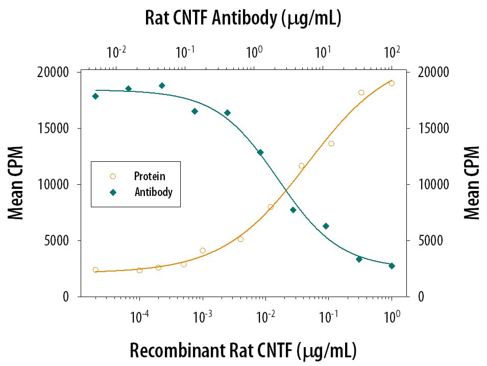 Cell Proliferation Induced by CNTF and Neutralization by Rat CNTF Antibody.