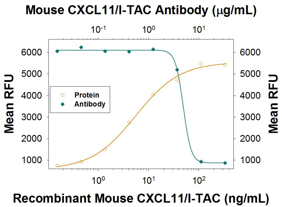 Chemotaxis Induced by CXCL11/I-TAC and Neutralization by Mouse CXCL11/I-TAC Antibody.