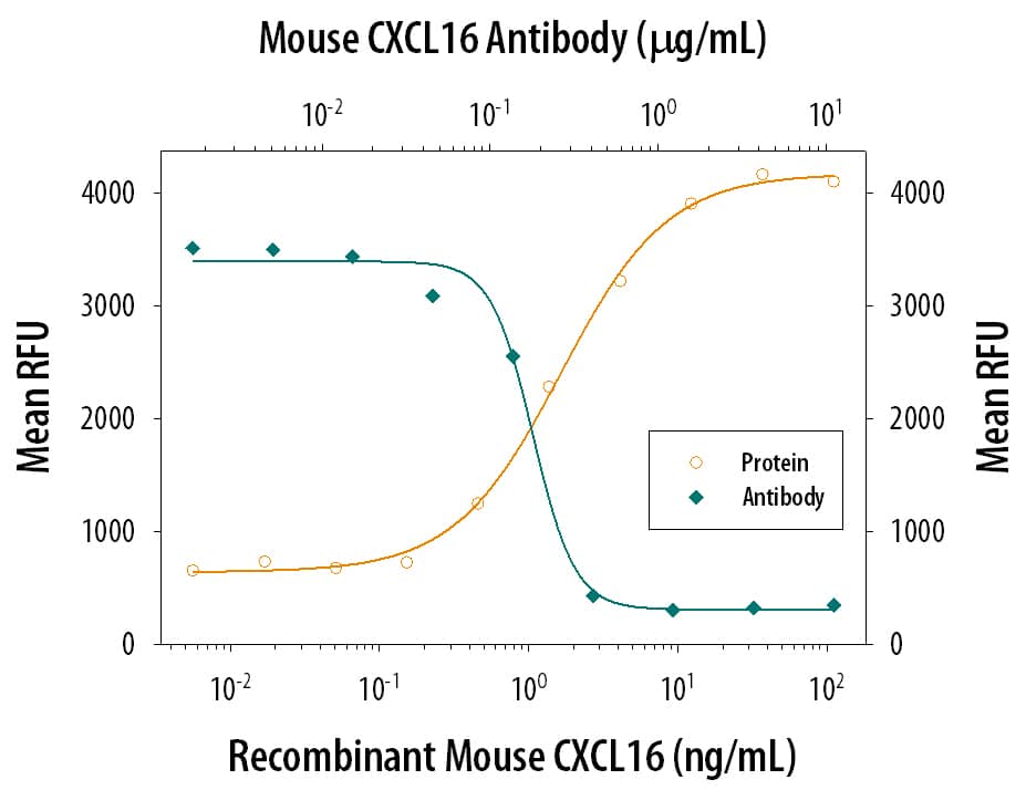 Chemotaxis Induced by CXCL16 and Neutralization by Mouse CXCL16 Antibody.