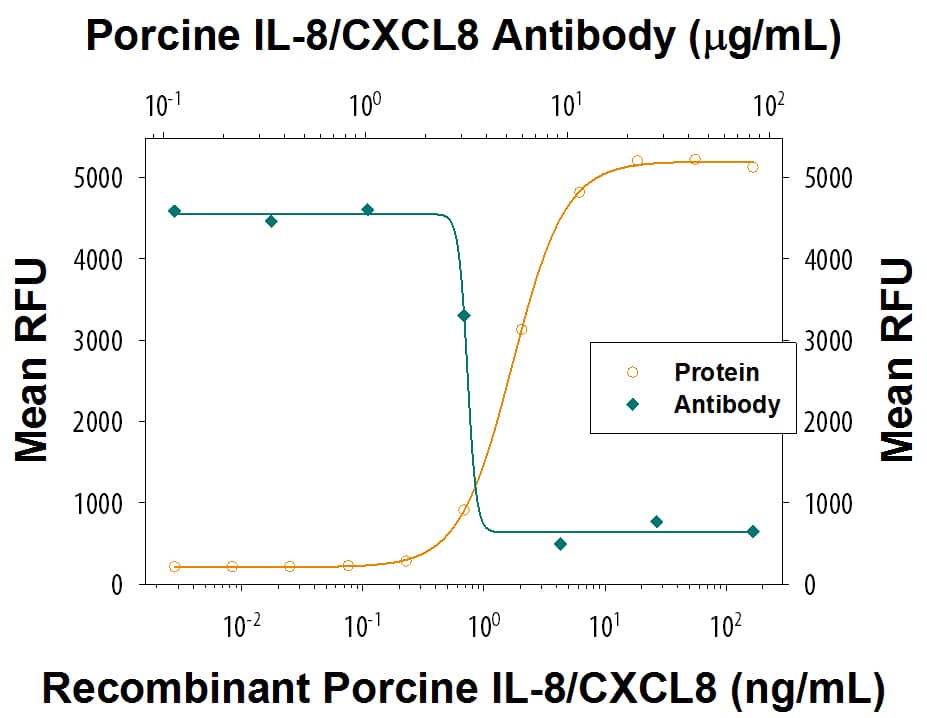 Chemotaxis Induced by IL-8/CXCL8 and Neutralization by Porcine CXCL8/IL‑8 Antibody.