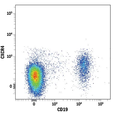 Detection of CXCR4 antibody in Human Blood Lymphocytes antibody by Flow Cytometry.