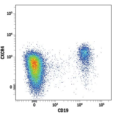 Detection of CXCR4 antibody in Human Blood Lymphocytes antibody by Flow Cytometry.