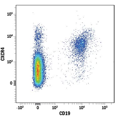 Detection of CXCR4 antibody in Human Blood Lymphocytes antibody by Flow Cytometry.