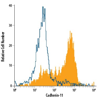 Detection of Cadherin-11 antibody in PC-3 Human Cell Line antibody by Flow Cytometry.