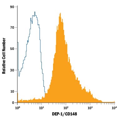 Detection of DEP-1/CD148 antibody in Human Blood Lymphocytes antibody by Flow Cytometry.