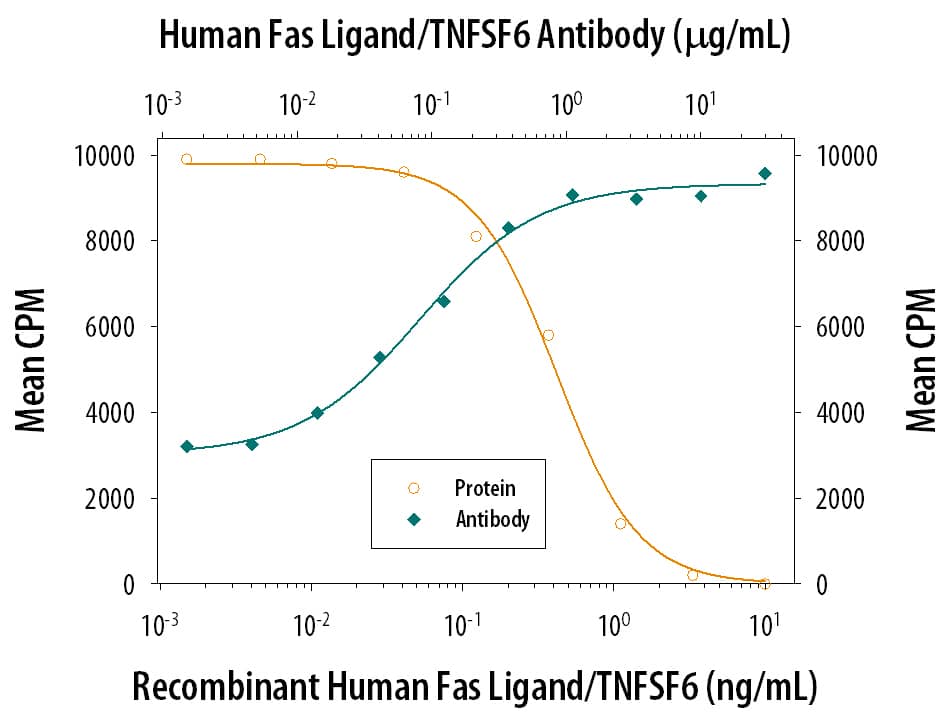 Apoptosis Induced by Fas Ligand/TNFSF6 and Neutralization by Human Fas Ligand/TNFSF6 Antibody.