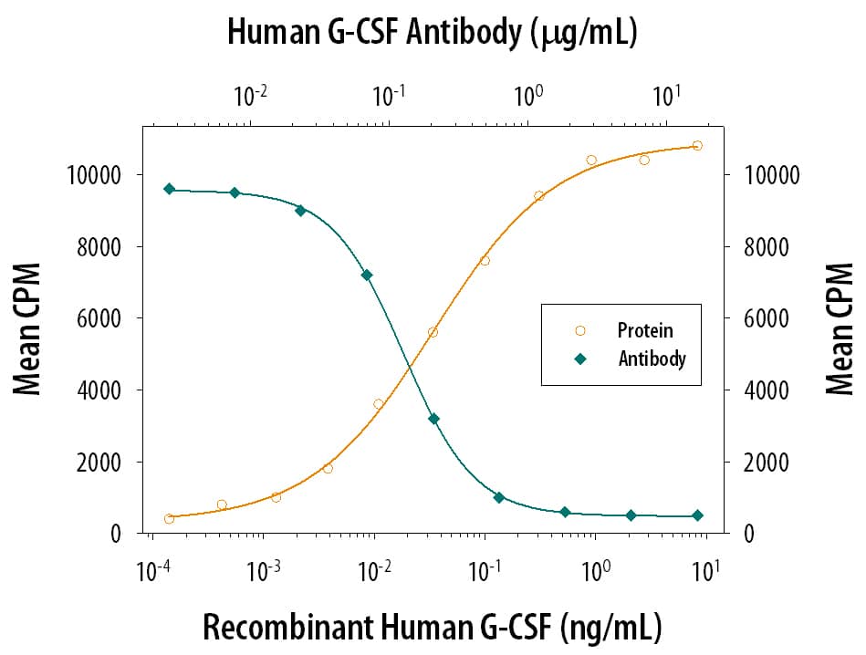 Cell Proliferation Induced by G‑CSF and Neutralization by Human G‑CSF Antibody.