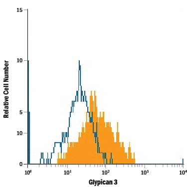 Detection of Glypican 3 antibody in HepG2 Human Cell Line antibody by Flow Cytometry.