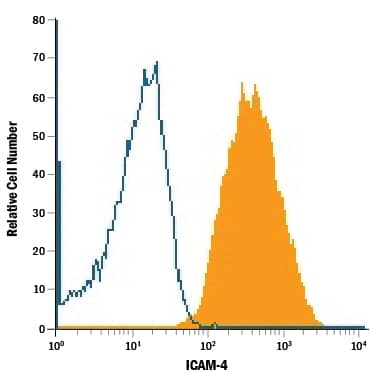 Detection of ICAM-4 antibody in Human Red Blood Cells antibody by Flow Cytometry.