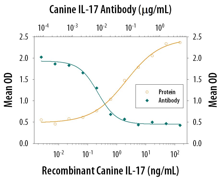 IL-6 Secretion Induced by IL‑17 and Neutralization by Canine IL‑17 Antibody.