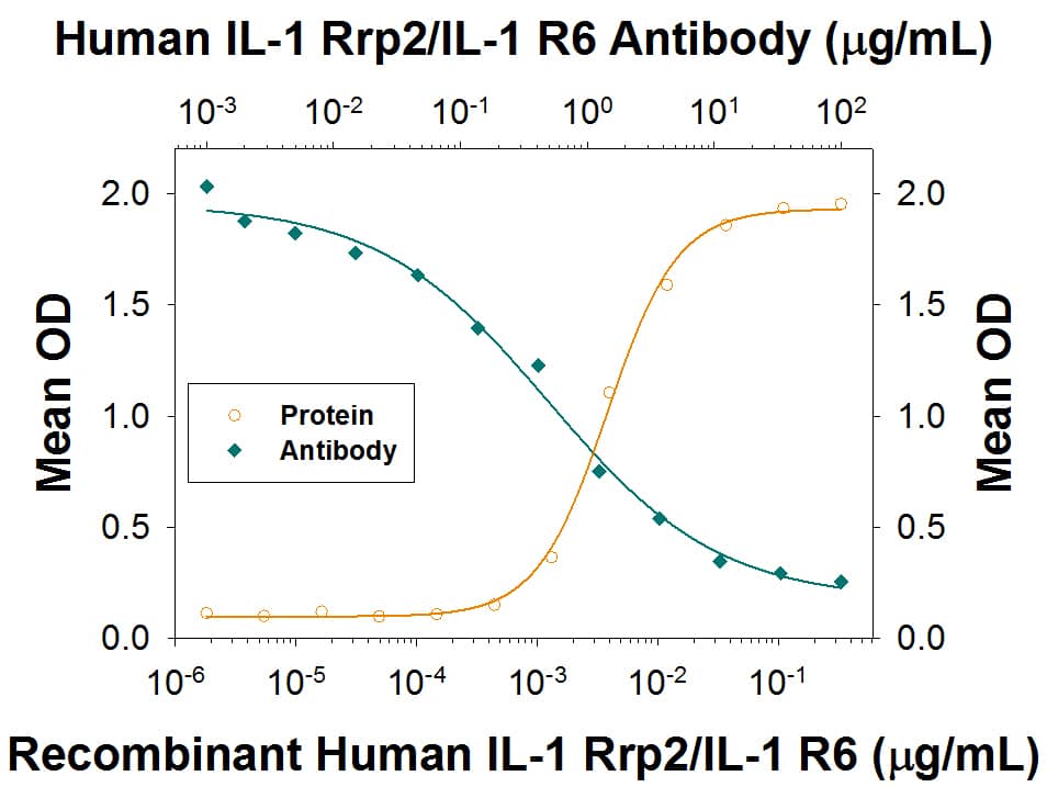 CXCL8/Il-8 Secretion Induced by IL‑36 gamma/IL‑1F9 and Neutralization by Human IL‑1 Rrp2/IL‑1 R6 Antibody.