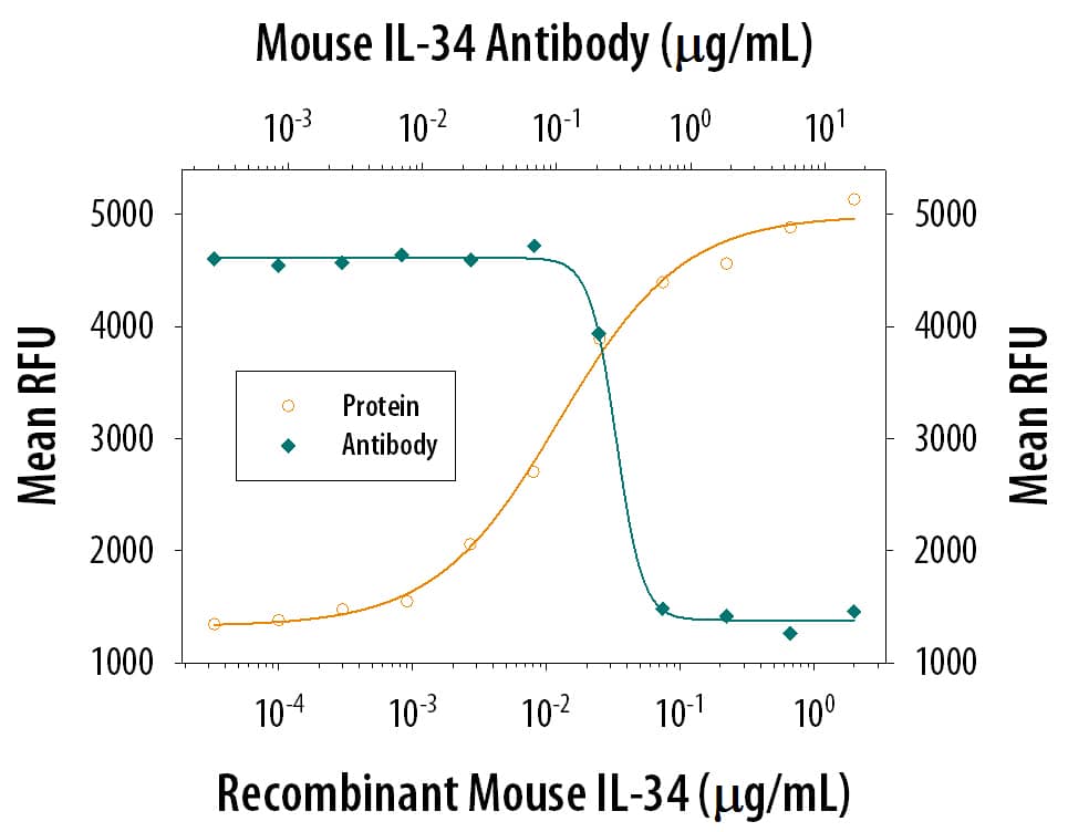 Cell Proliferation Induced by IL‑34 and Neutralization by Mouse IL‑34 Antibody.