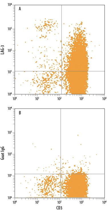 Detection of LAG-3 antibody in CD3+Human PBMCs antibody by Flow Cytometry.