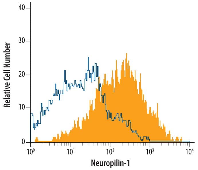Detection of Neuropilin-1 antibody in bEnd.3 Mouse Cell Line antibody by Flow Cytometry.