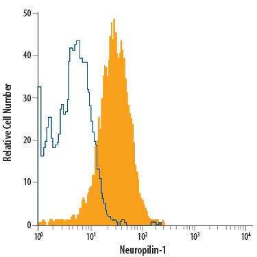 Detection of Neuropilin-1 antibody in HUVEC Human Cells antibody by Flow Cytometry.