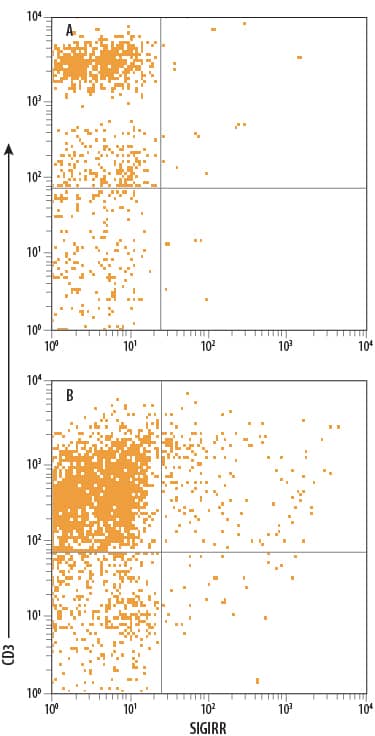 Detection of SIGIRR antibody in Human PBMCs antibody by Flow Cytometry.