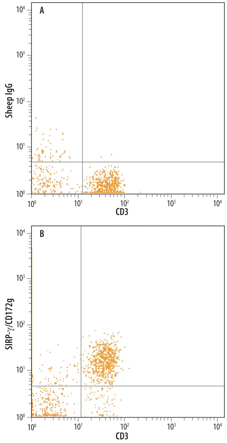 Detection of SIRP?/CD172g antibody in Human Blood Monocytes antibody by Flow Cytometry.