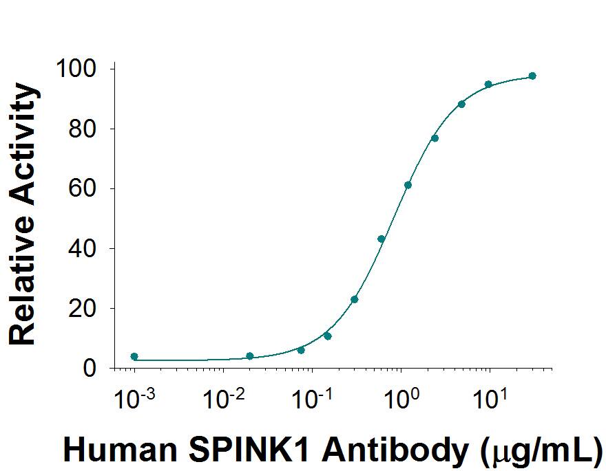 Neutralization of SPINK1 Activity by Human SPINK1 Antibody.